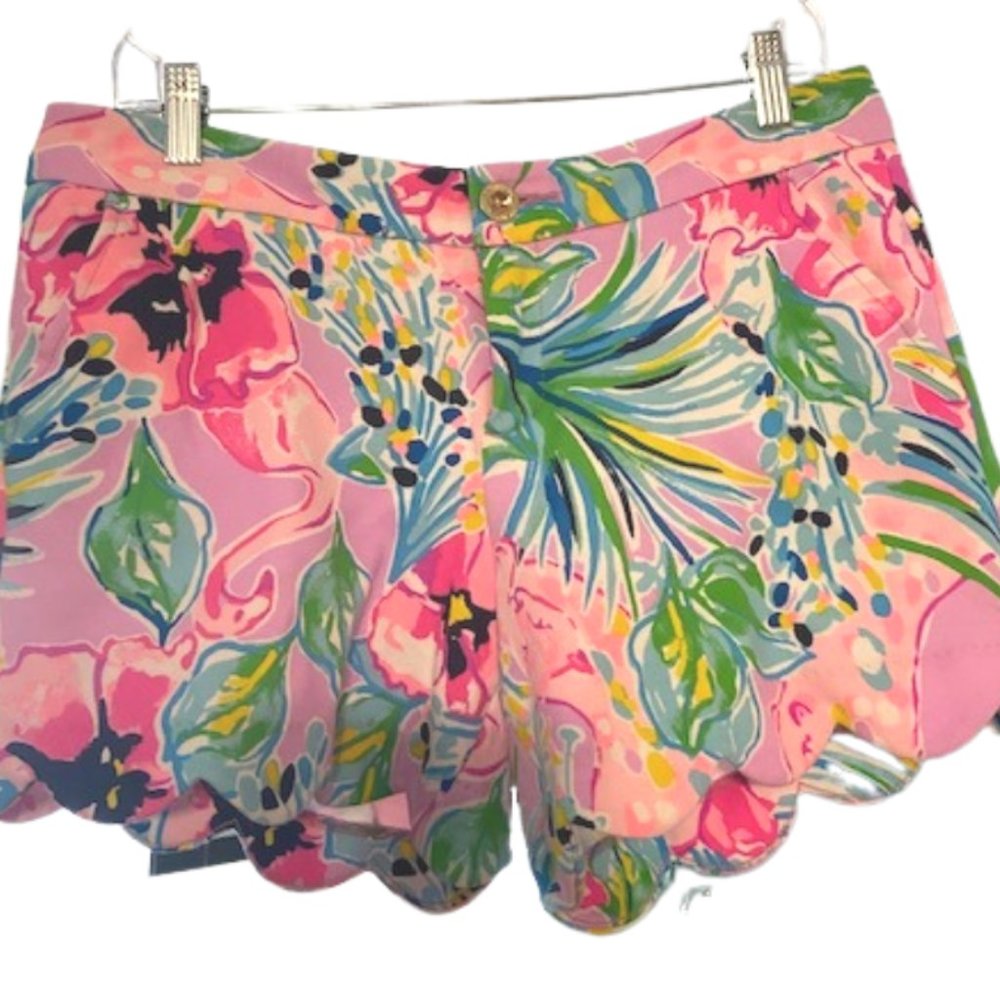 Lilly Pulitzer Scalloped Shorts Women's Size 8